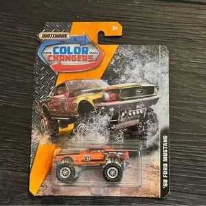 Matchbox Color Changers Orange and Black '68 Ford Mustang Monster Truck